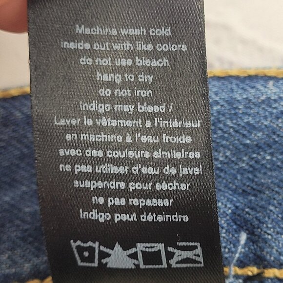 Rag & Bone Woman’s Blue medium wash high waisted skinny jeans size 26 raw hem - Picture 11 of 12